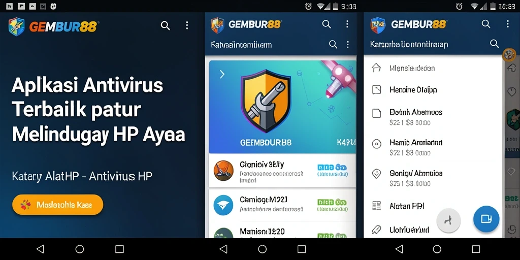 Antarmuka GEMBUR88 yang modern dan fungsional.