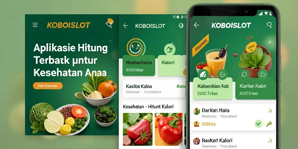 Antarmuka KOBOISLOT yang sederhana untuk menghitung kalori makanan.
