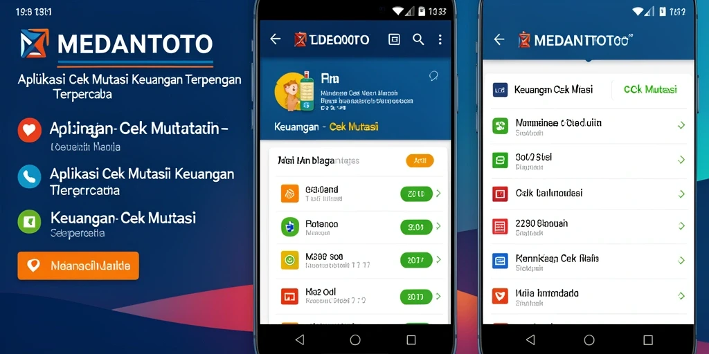 Antarmuka aplikasi MEDANTOTO untuk pengecekan mutasi keuangan.